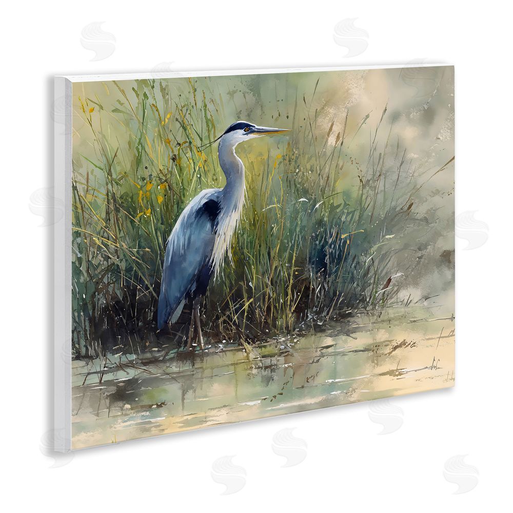 Franklyn Gregory Heron In The Grass Wall Plaque Home Decor Art Print