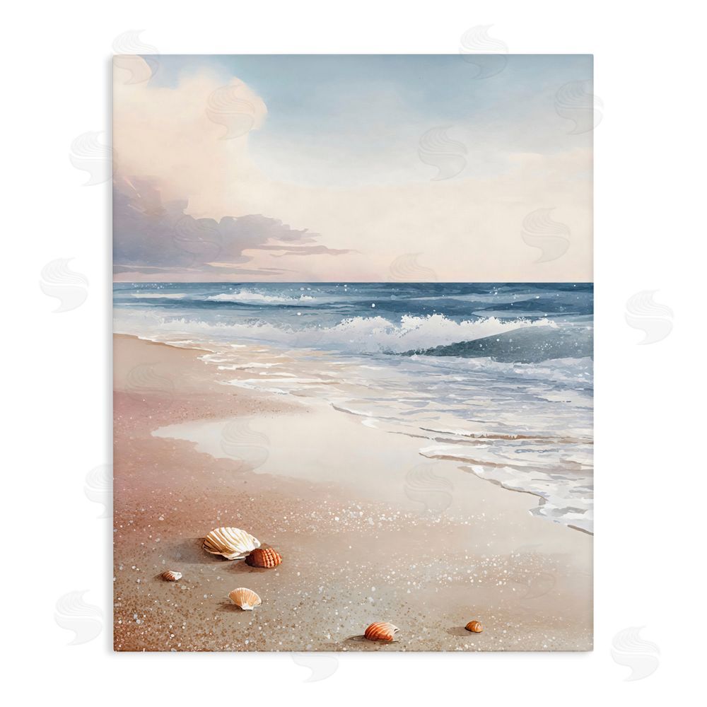 Franklyn Gregory Washed Up Seashells Stretched Canvas Wall Art Print