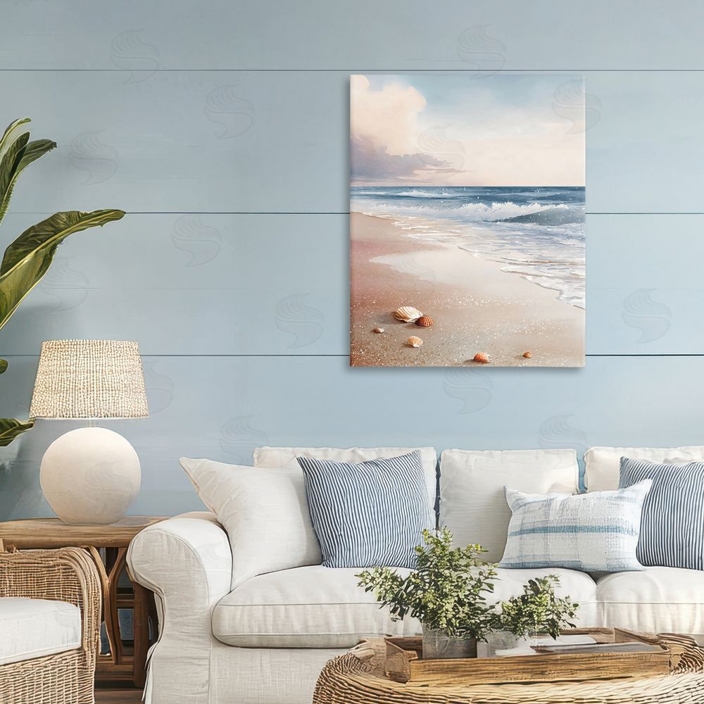 Franklyn Gregory Washed Up Seashells Stretched Canvas on Wall