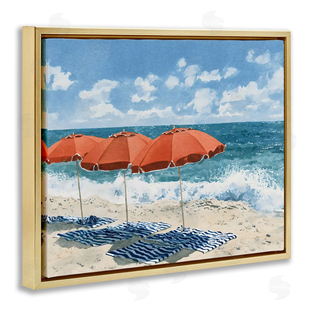 Franklyn Gregory Shade From The Sun Gold Floating Framed Canvas Wall Art Print