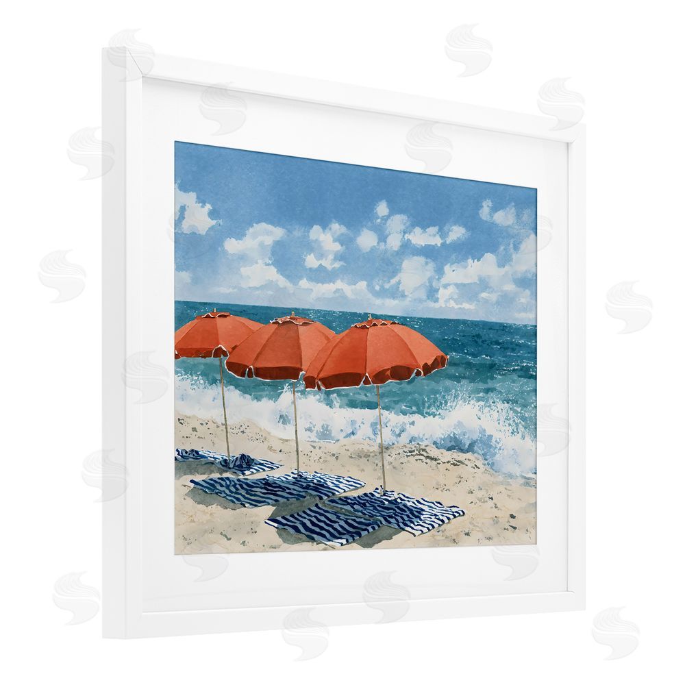 Franklyn Gregory Shade From The Sun White Framed Print Under Glass with White Mat Wall Art