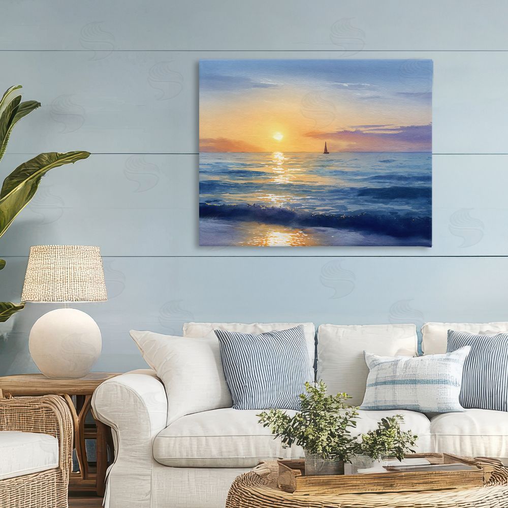 Franklyn Gregory Sails To The Sun At Sea Stretched Canvas on Wall
