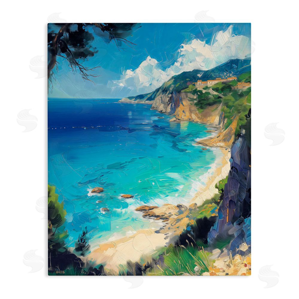 Creative Studio View of Ocean Retreat Stretched Canvas Wall Art Print