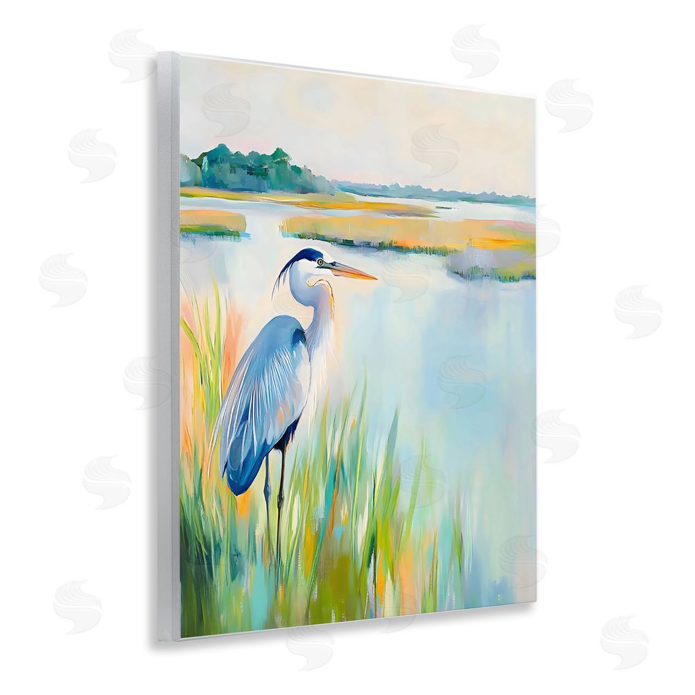 Creative Studio Heron Perched in the Grass Wall Plaque Home Decor Art Print