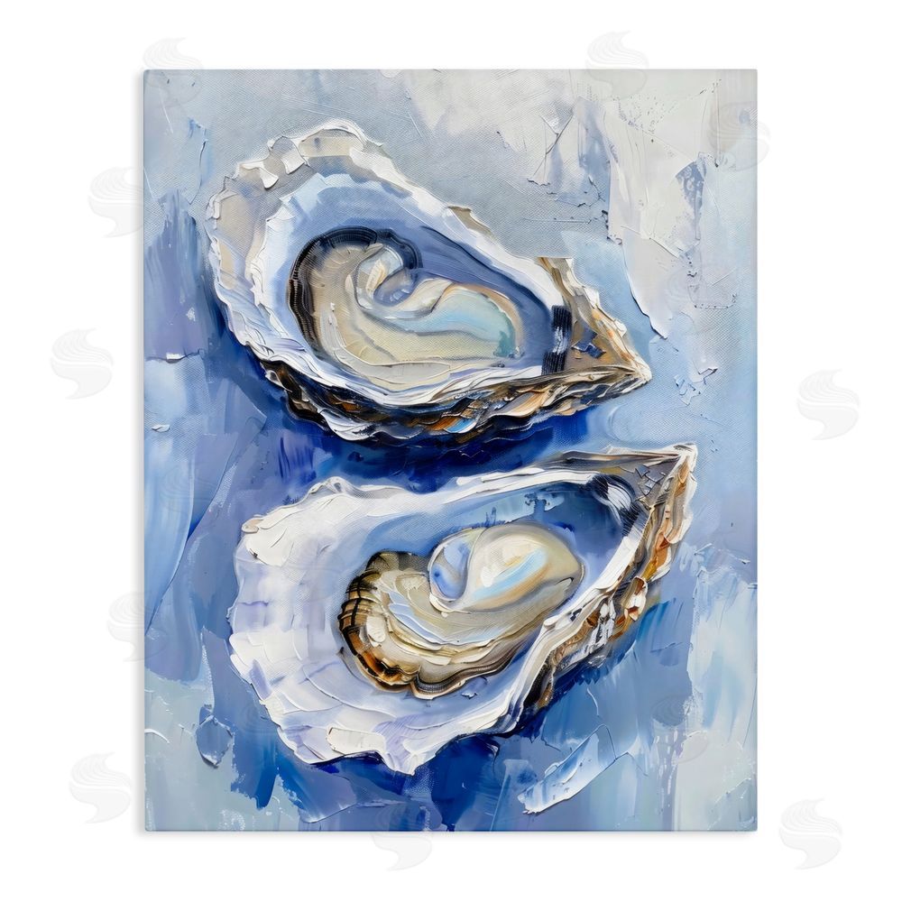 Creative Studio Oysters On The Half Shell Stretched Canvas Wall Art