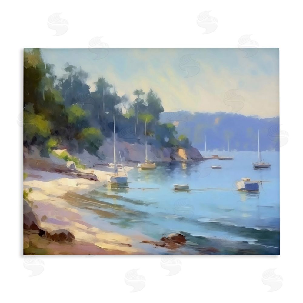 Creative Studio Near The Shore Summer Sailing Stretched Canvas Wall Art