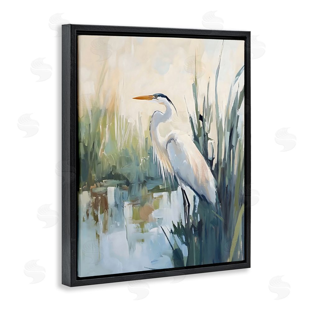 Creative Studio King Of The Marsh Black Floating Framed Canvas Wall Art