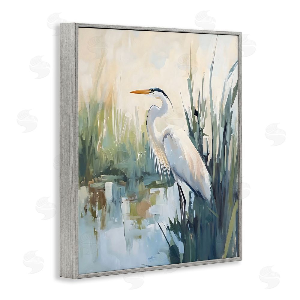 Creative Studio King Of The Marsh Gray Framed Giclee Wall Art
