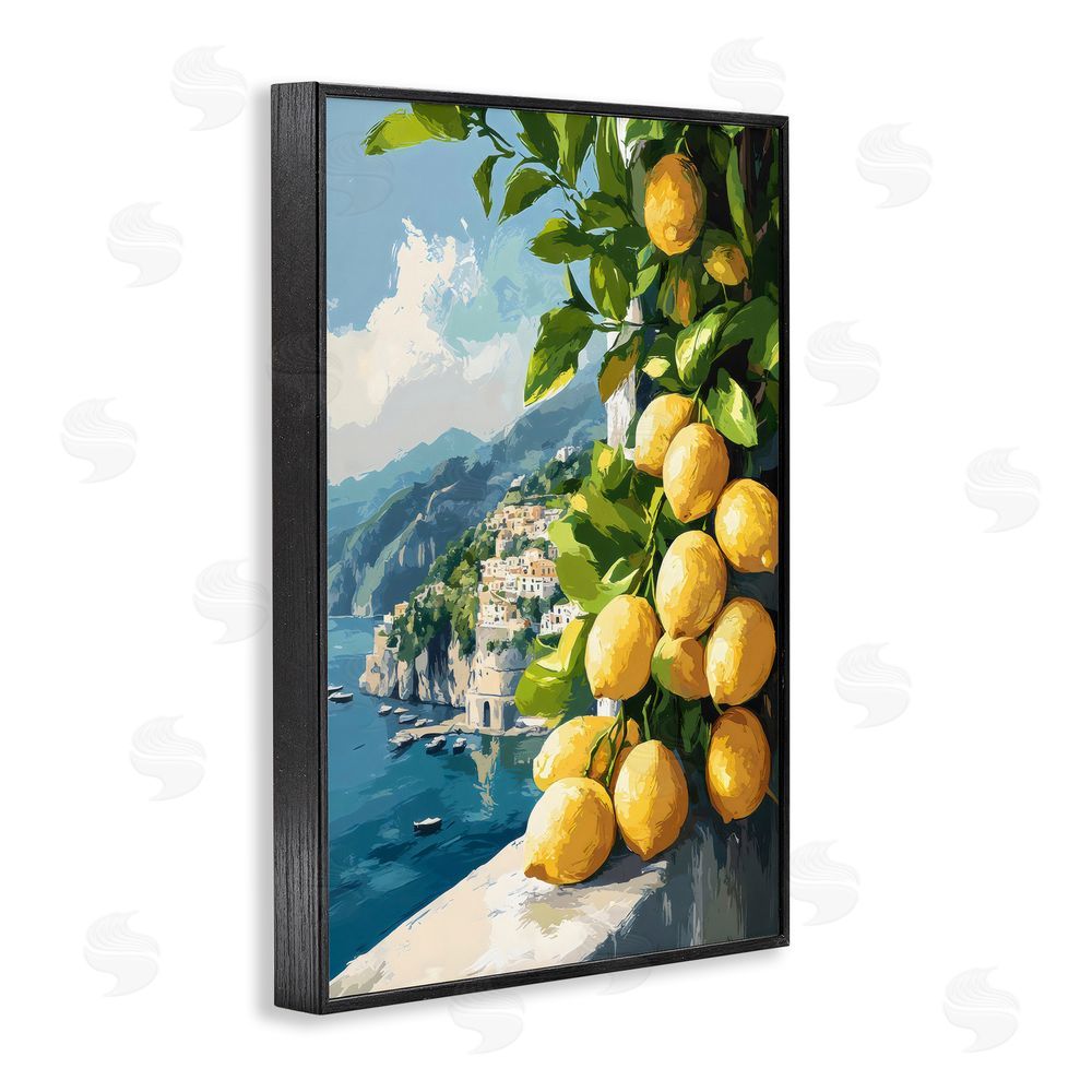 Creative Studio Lemon Terrace Amalfi View Black Framed Giclee Wall Art