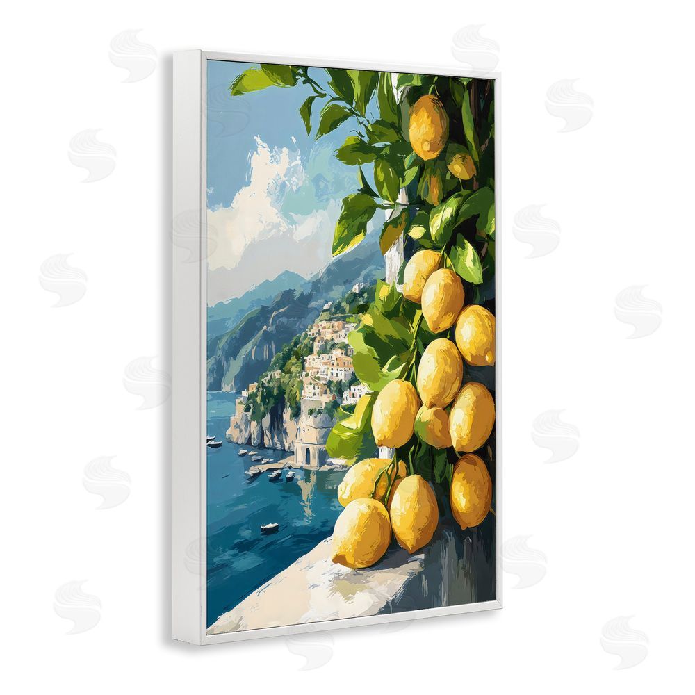Creative Studio Lemon Terrace Amalfi View White Framed Giclee Wall Art