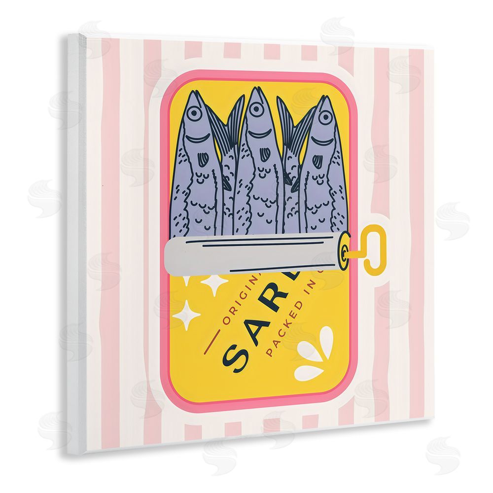 Creative Studio Yellow Sardine Tin Wall Plaque Printed Art