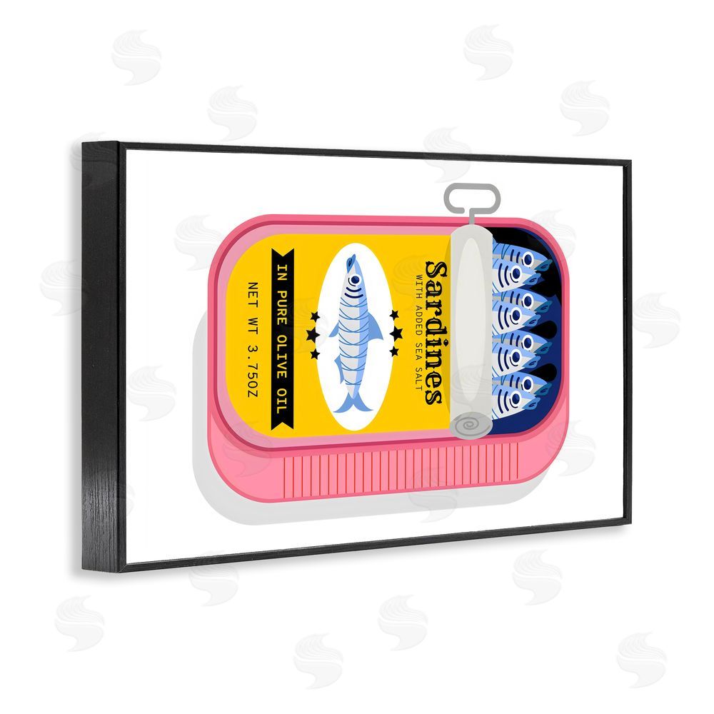 Creative Studio Retro Can of Sardines Black Framed Giclee Wall Art