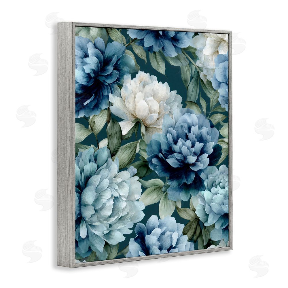 Franklyn Gregory Blooms On The Vine Gray Framed Giclee Wall Art Print