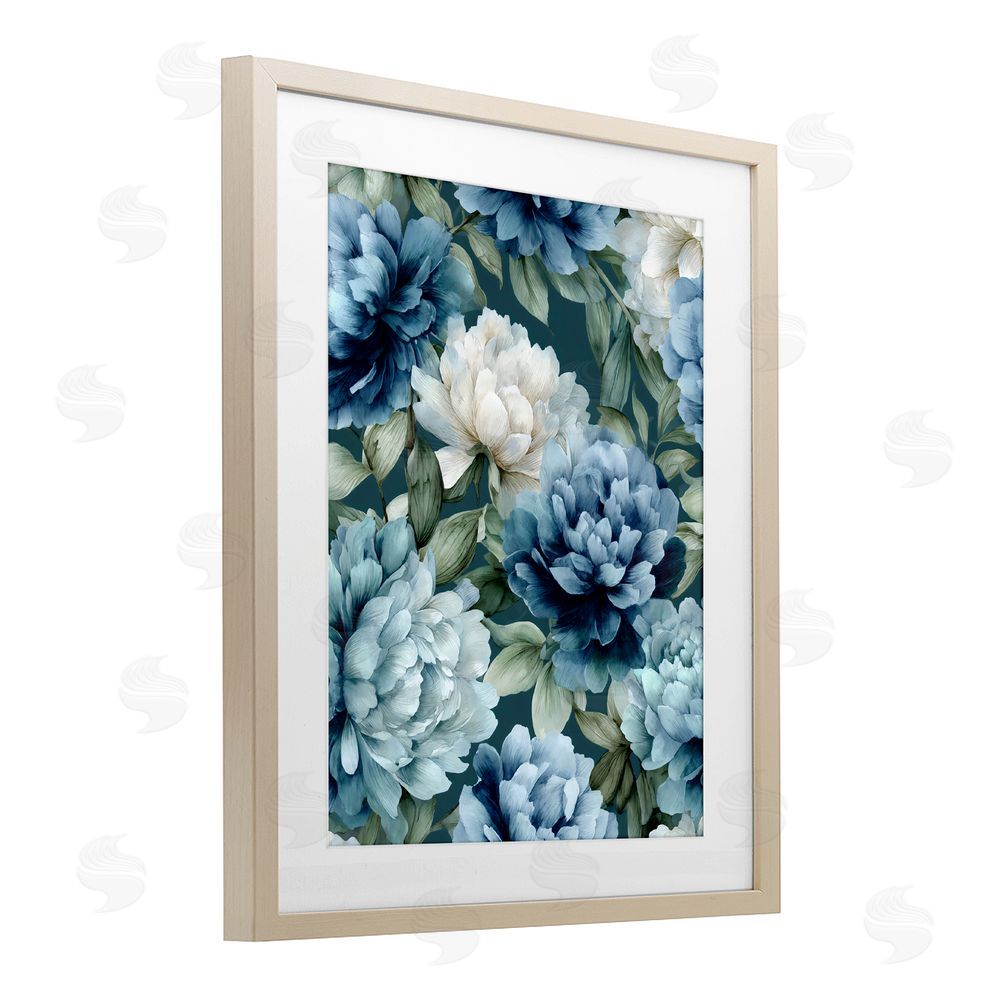Franklyn Gregory Blooms On The Vine Brown Framed Print Under Glass with Matting Wall Art