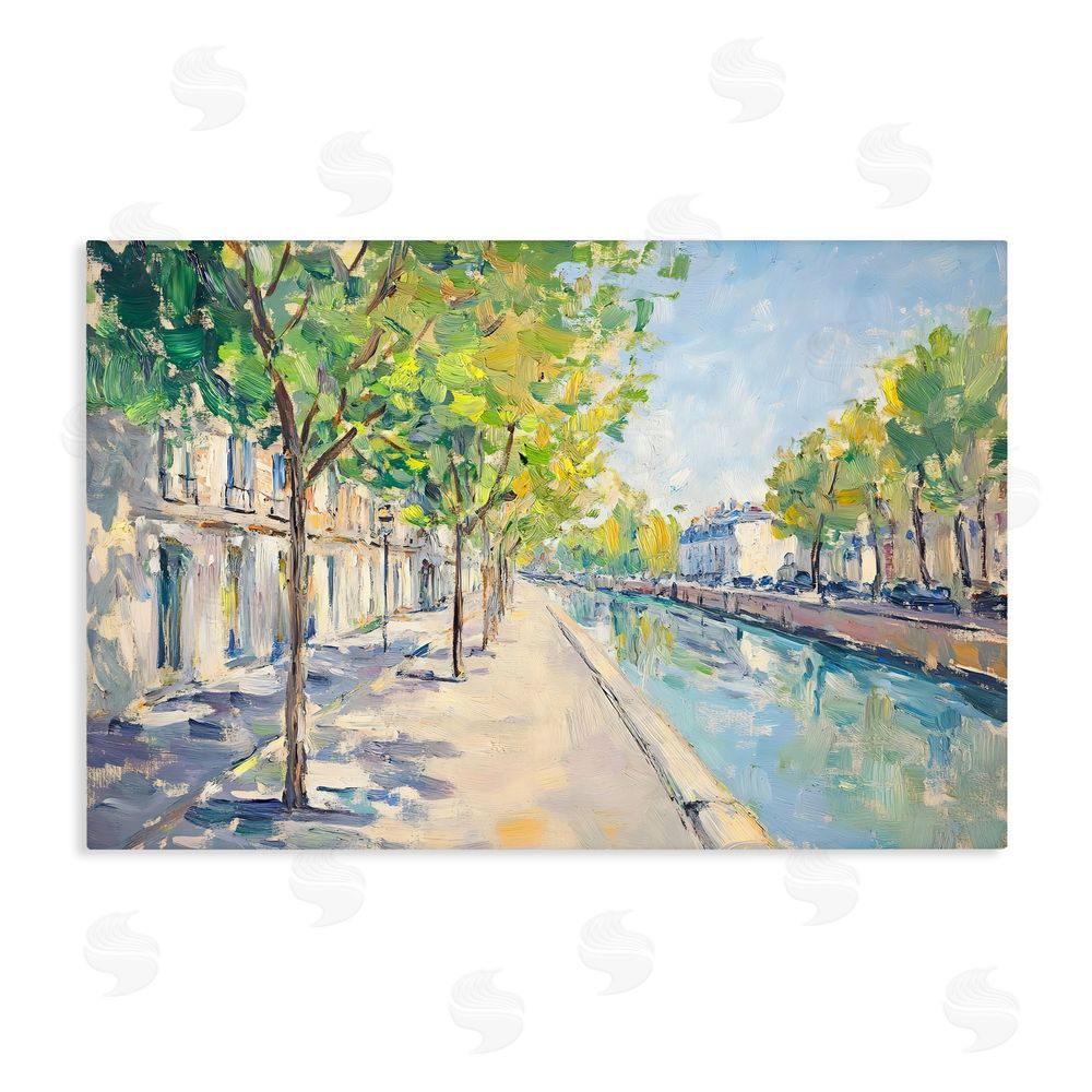 Creative Studio Montrouge Canal Promenade Stretched Canvas Wall Art