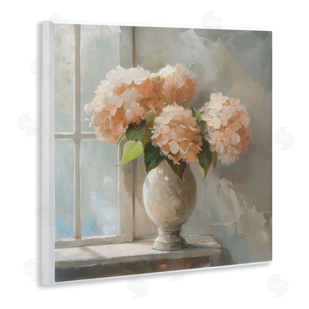 Creative Studio Pink Hydrangea in Sunlit Vase Wall Plaque Home Decor Art Print