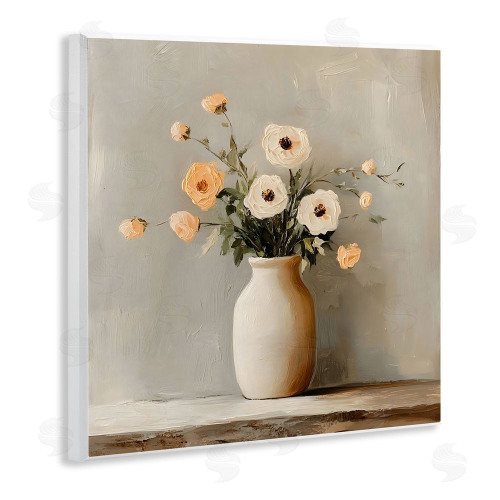 Creative Studio Simple Floral Vase in Pastels Wall Plaque Printed Art