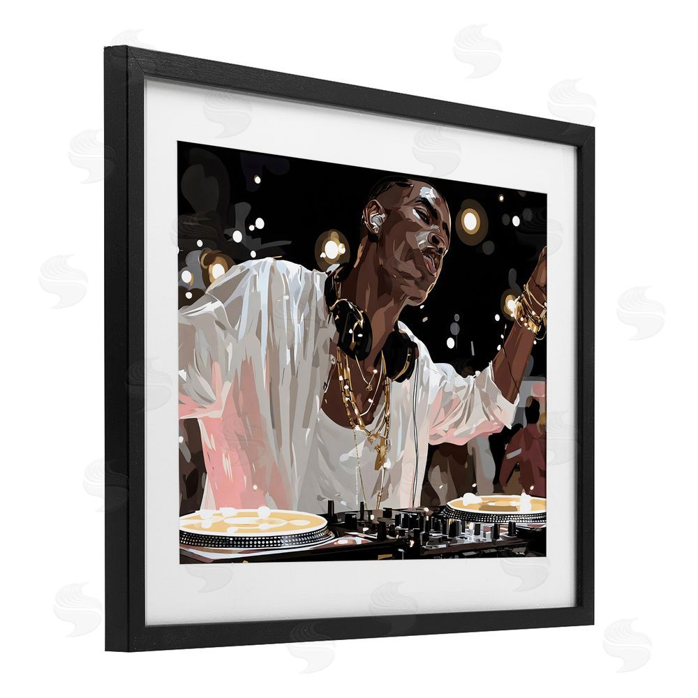 Franklyn Gregory Music In His Soul Black Framed Print Under Glass Wall Art