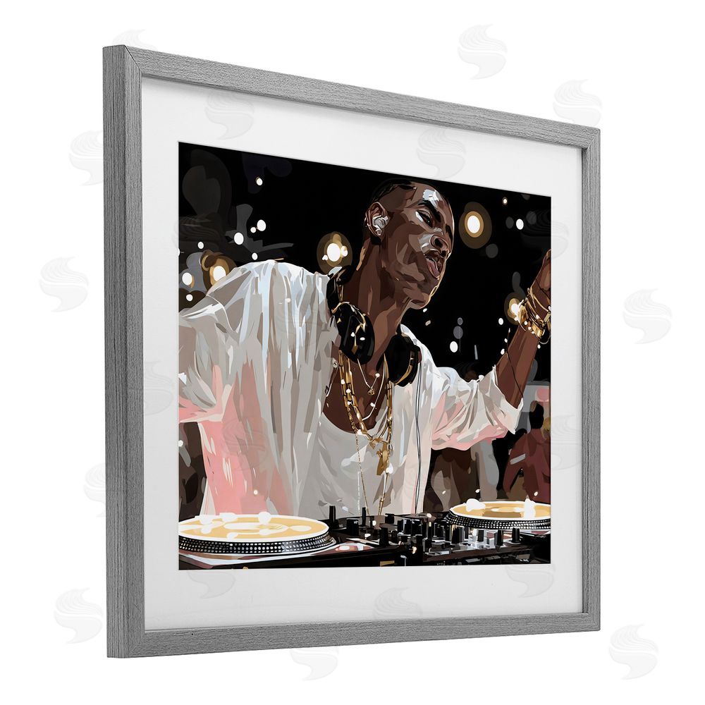 Franklyn Gregory Music In His Soul Gray Framed Print Under Glass Wall Art
