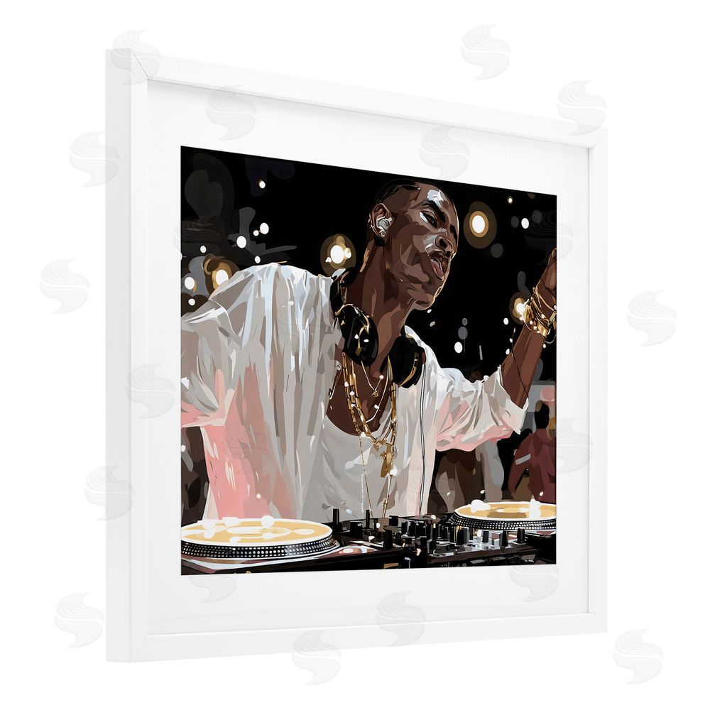 Franklyn Gregory Music In His Soul White Framed Print Under Glass Wall Art