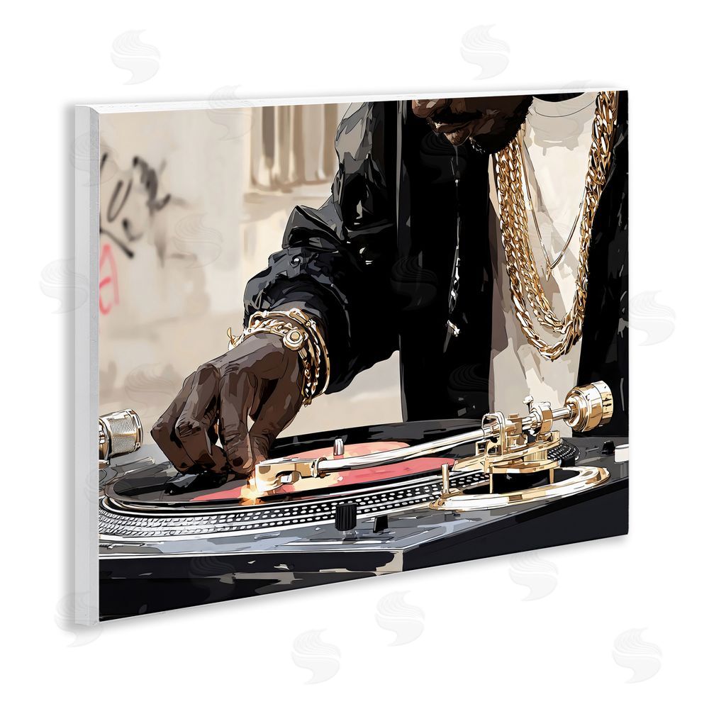 Franklyn Gregory Golden Touch on DJ's Turntable Wall Plaque Home Decor Art Print