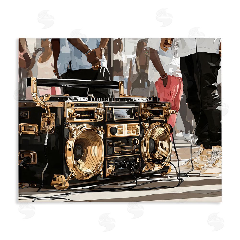 Franklyn Gregory Golden Stereo Hip Hop Beats Stretched Canvas Wall Art