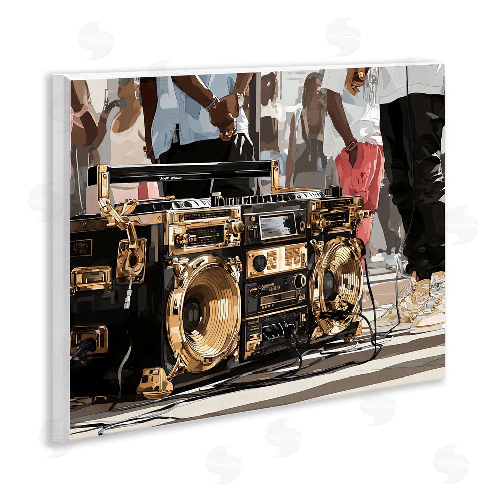 Franklyn Gregory Golden Stereo Hip Hop Beats Wall Plaque Home Decor Art Print