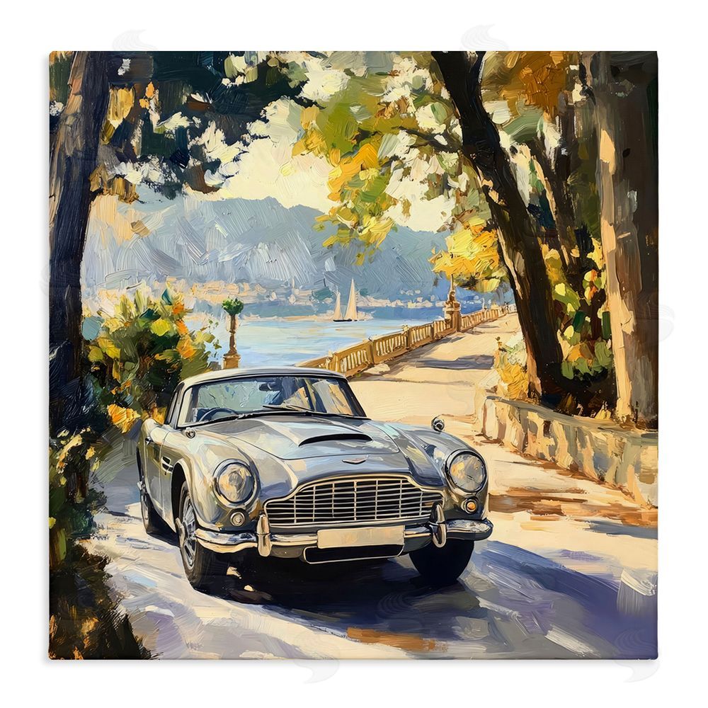 Creative Studio Classic View of Seaside Drive Stretched Canvas Wall Art