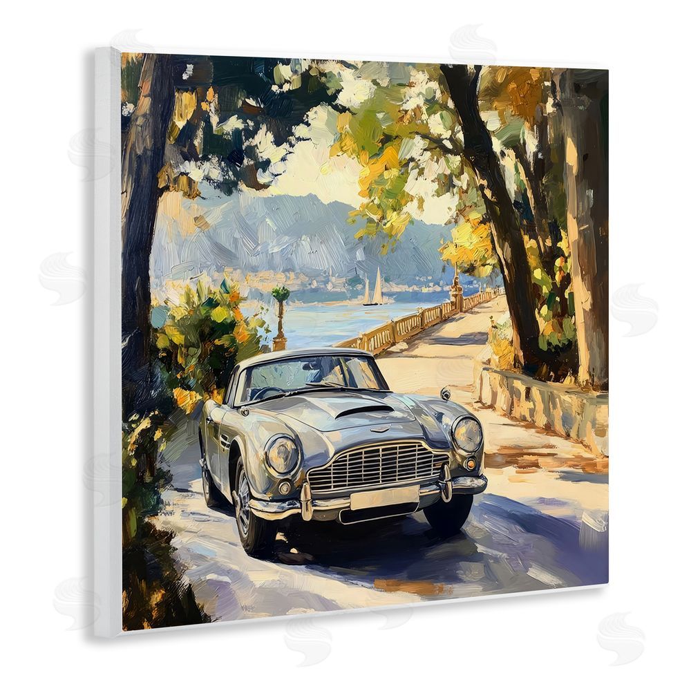 Creative Studio Classic View of Seaside Drive Wall Plaque with Fixed Lithograph Print