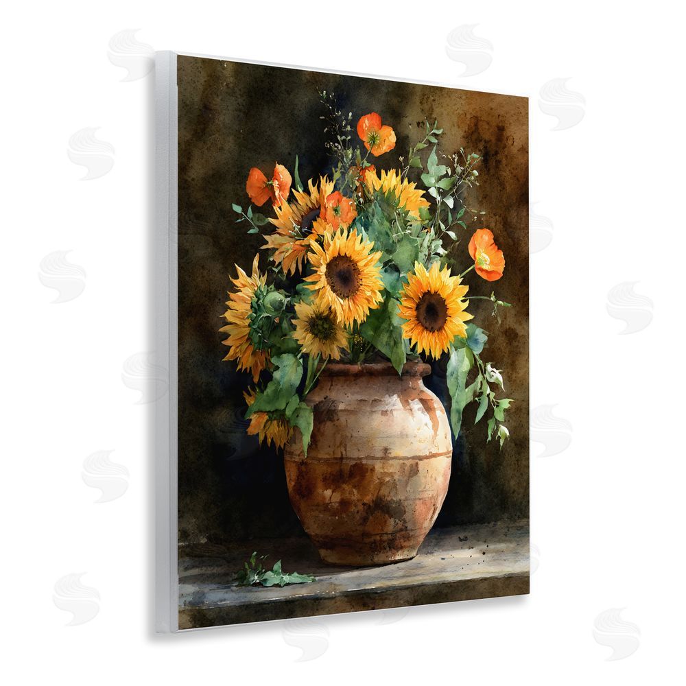 Franklyn Gregory Rustic Sunflower Display Wall Plaque Home Decor Art Print
