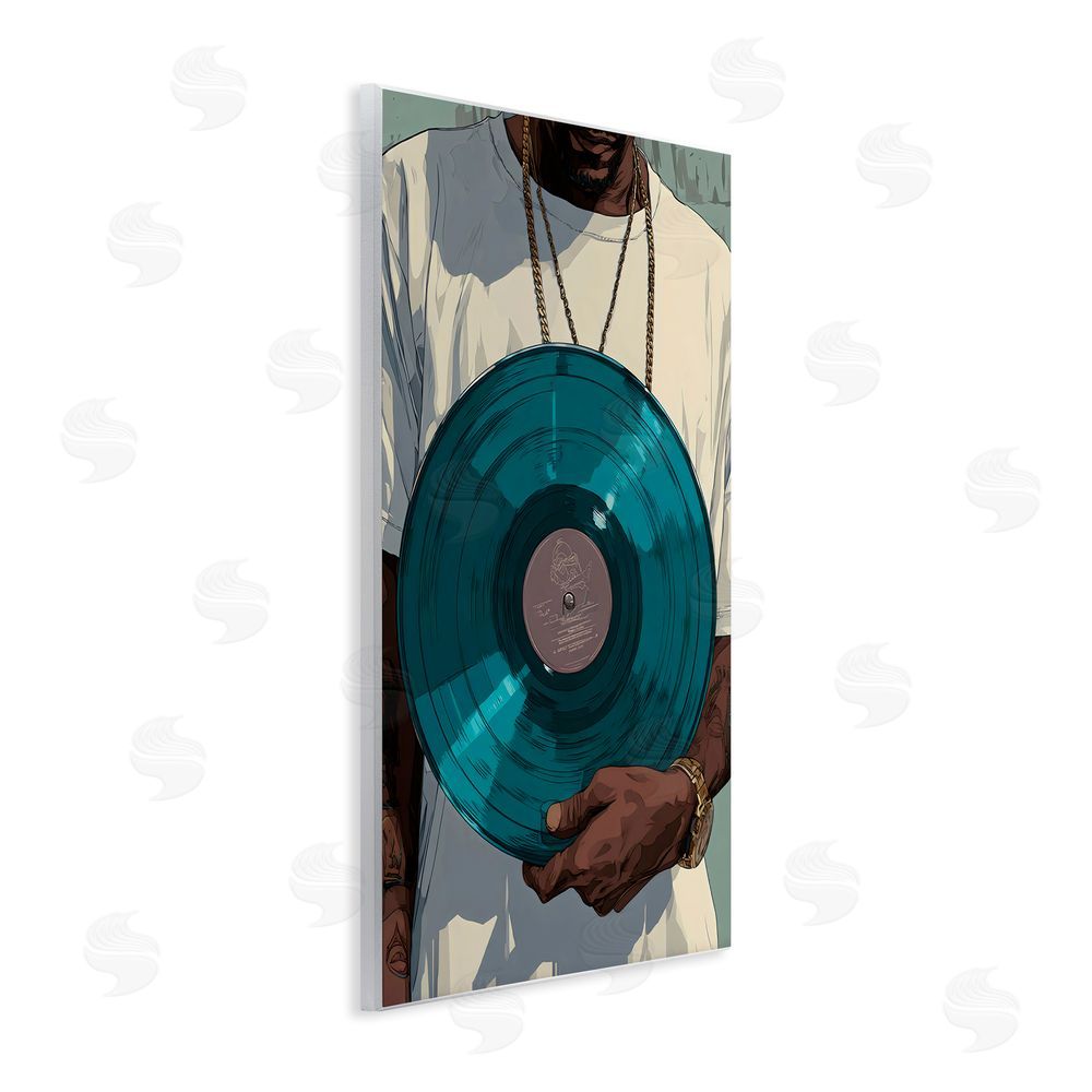 Franklyn Gregory Musician & Blue Music Record Wall Plaque Home Decor Art Print