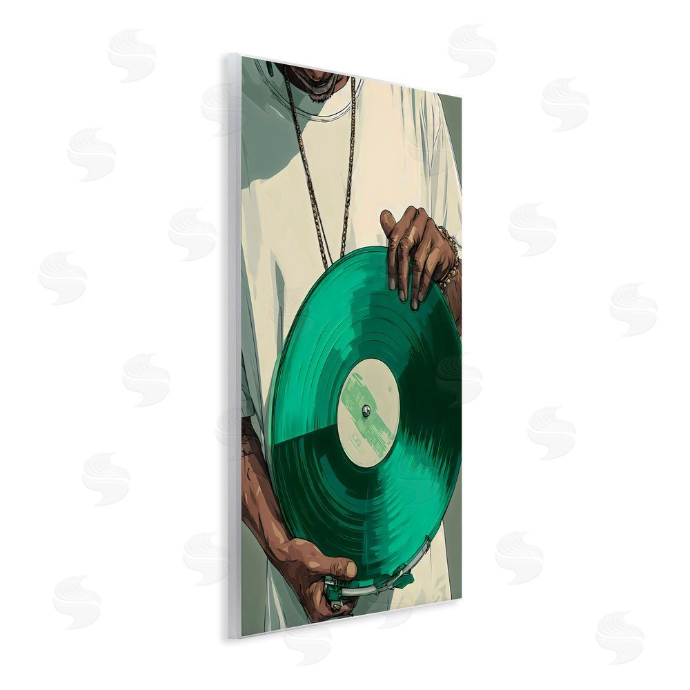Franklyn Gregory Green Vinyl Record Portrait Wall Plaque Home Decor Art Print