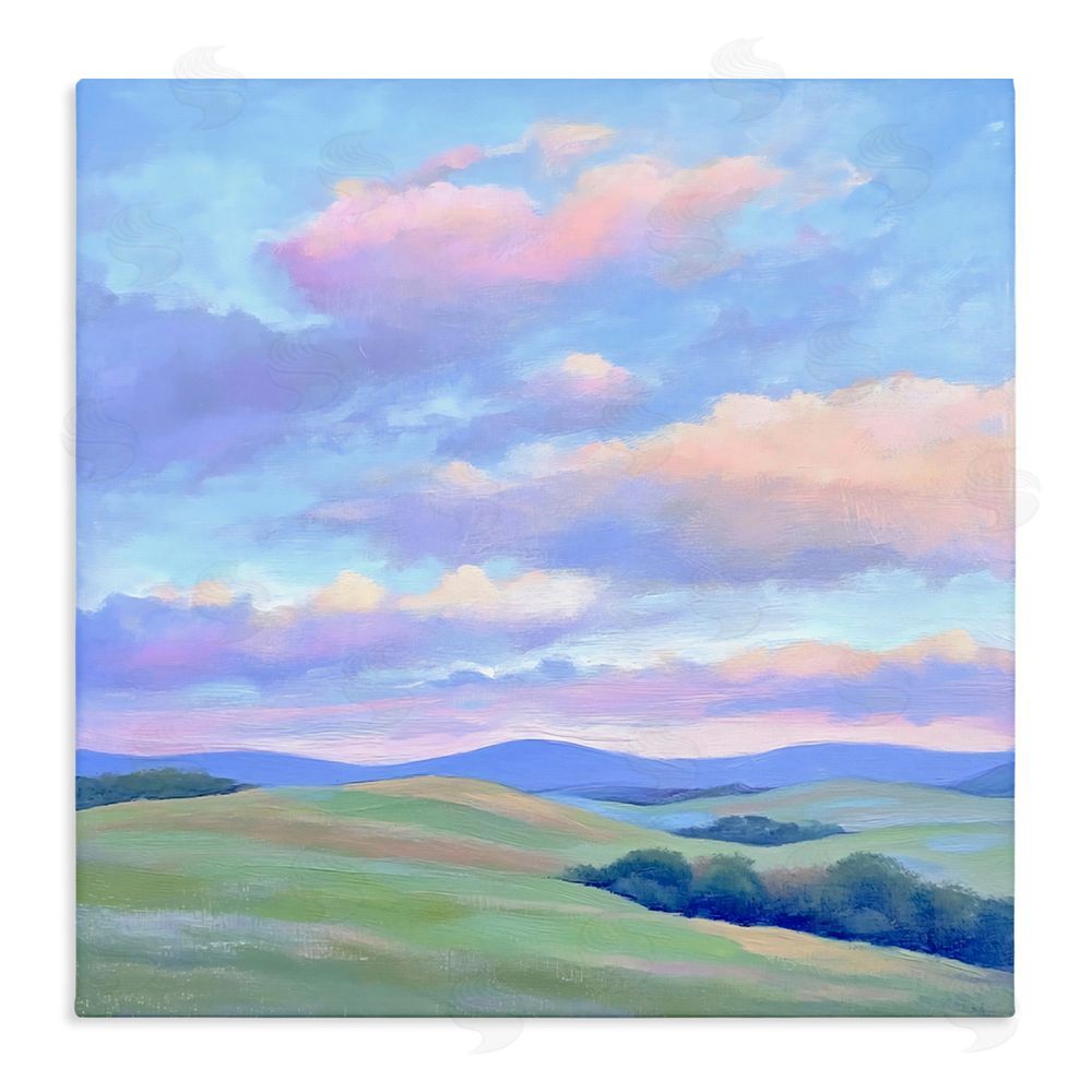 Creative Studio Rolling Hills with Soft Sunset Stretched Canvas Wall Art