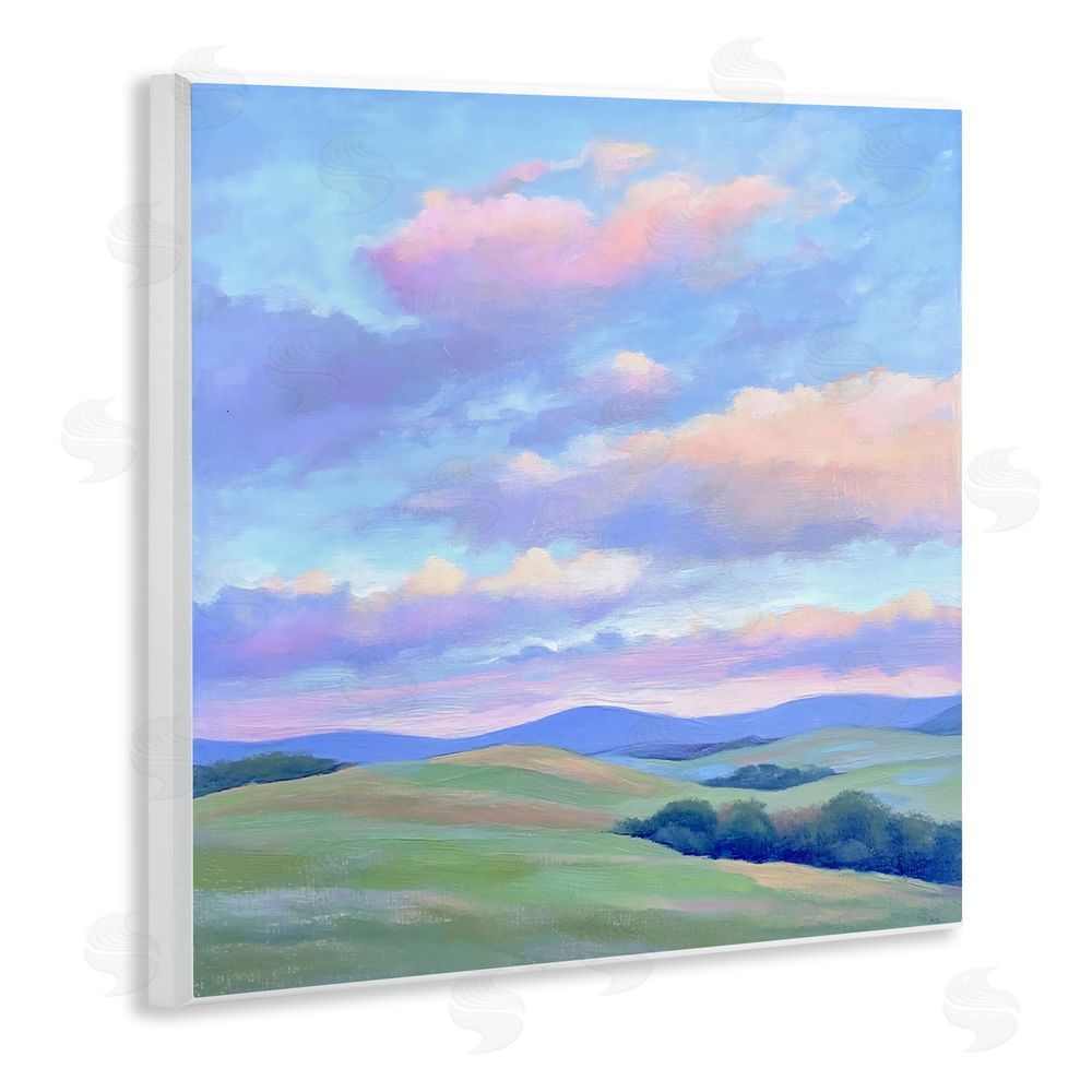 Creative Studio Rolling Hills with Soft Sunset Wall Plaque Home Decor Art Print