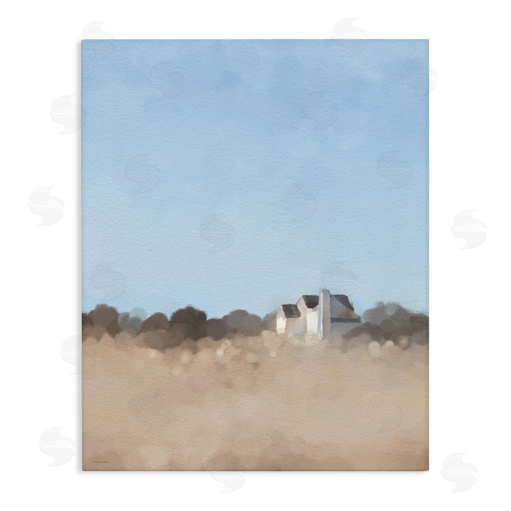 Kamdon Kreations Silent Day Cottage Impression Stretched Canvas Wall Art Print