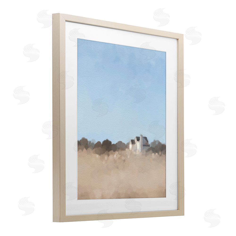 Kamdon Kreations Silent Day Cottage Impression Brown Framed Print Under Glass Wall Art
