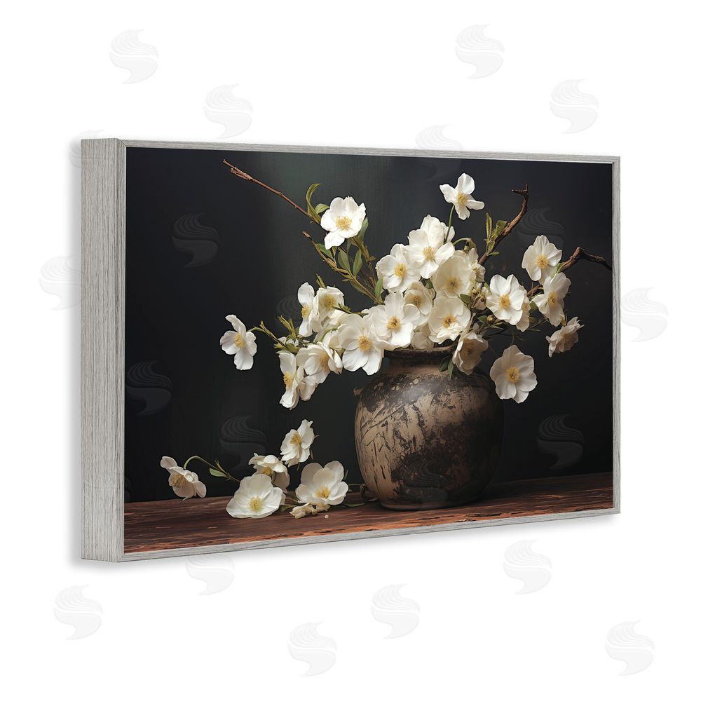 Heidi Kuntz Unspoken Grace Still Life Gray Framed Giclee Wall Art Print
