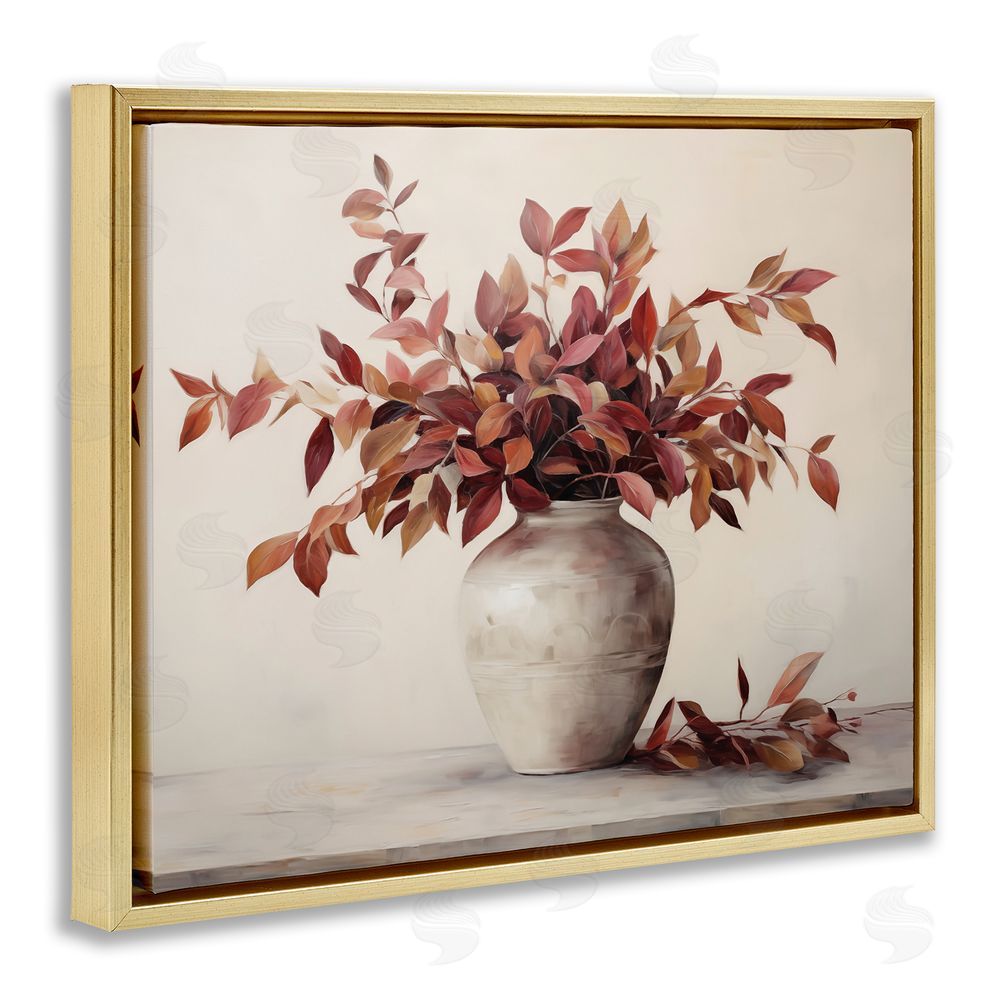 Heidi Kuntz Harvest's Hush Bouquet Gold Floating Frame Canvas Wall Art Print