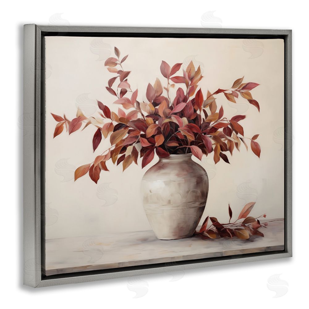 Heidi Kuntz Harvest's Hush Bouquet Gray Floating Frame Canvas Wall Art Print