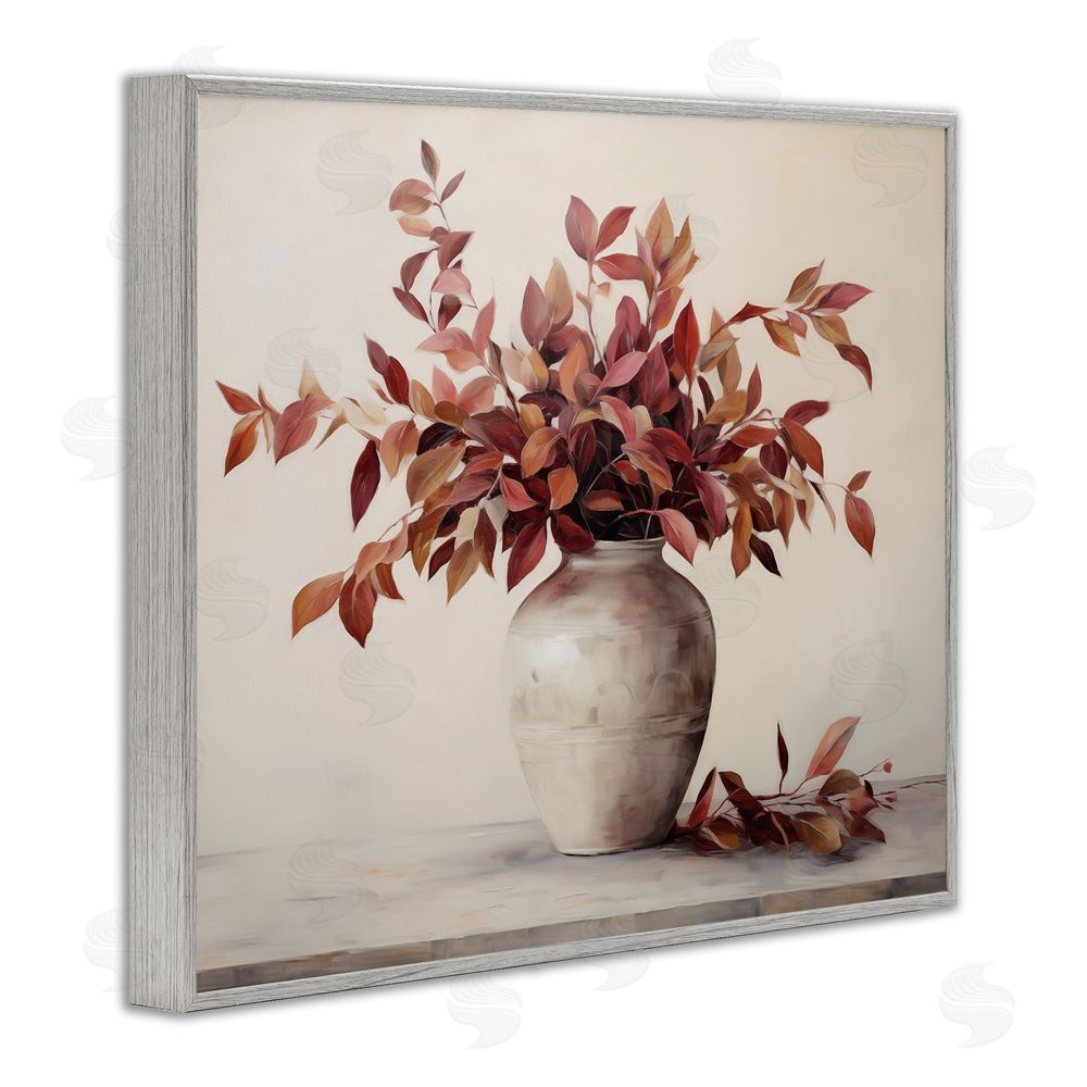 Heidi Kuntz Harvest's Hush Bouquet Gray Framed Giclee Wall Art Print