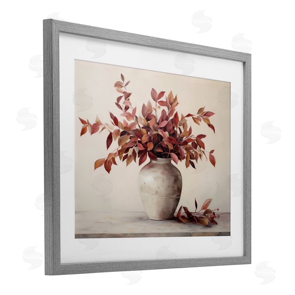 Heidi Kuntz Harvest's Hush Bouquet Gray Framed Print Under Glass Wall Art