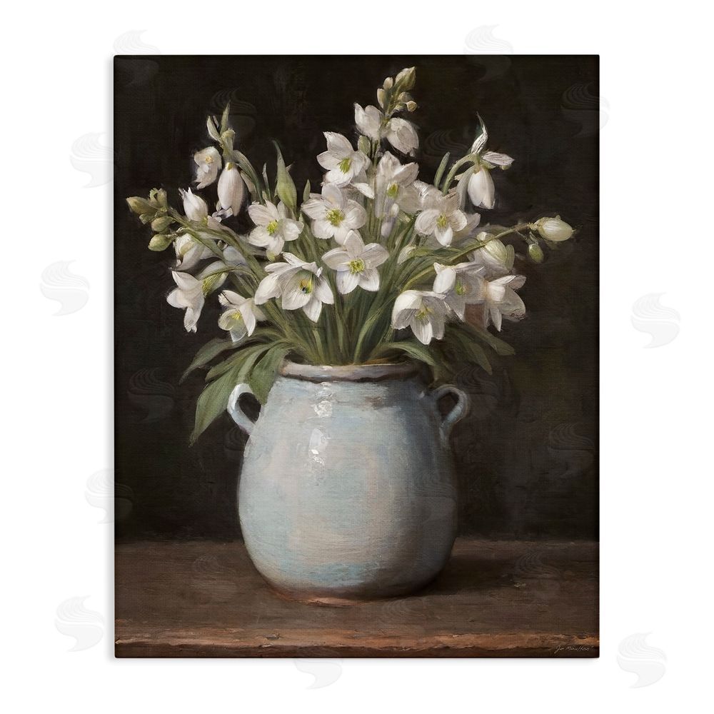Jo Moulton Fresh Jasmine Blooms Stretched Canvas Wall Art Print