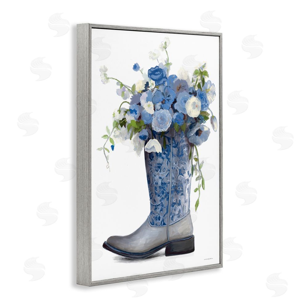 Kamdon Kreations Blue Rodeo Queen Gray Framed Giclee Wall Art Print
