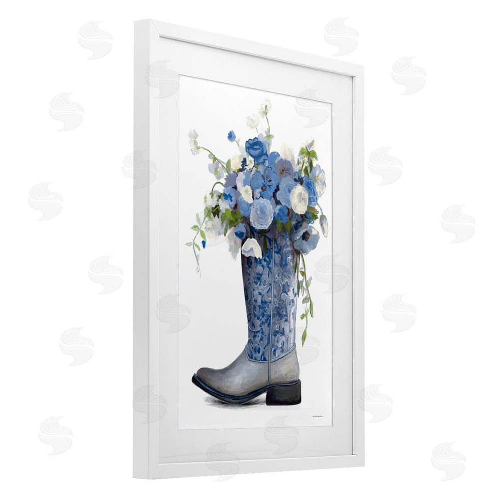 Kamdon Kreations Blue Rodeo Queen White Framed Print Under Glass Wall Art