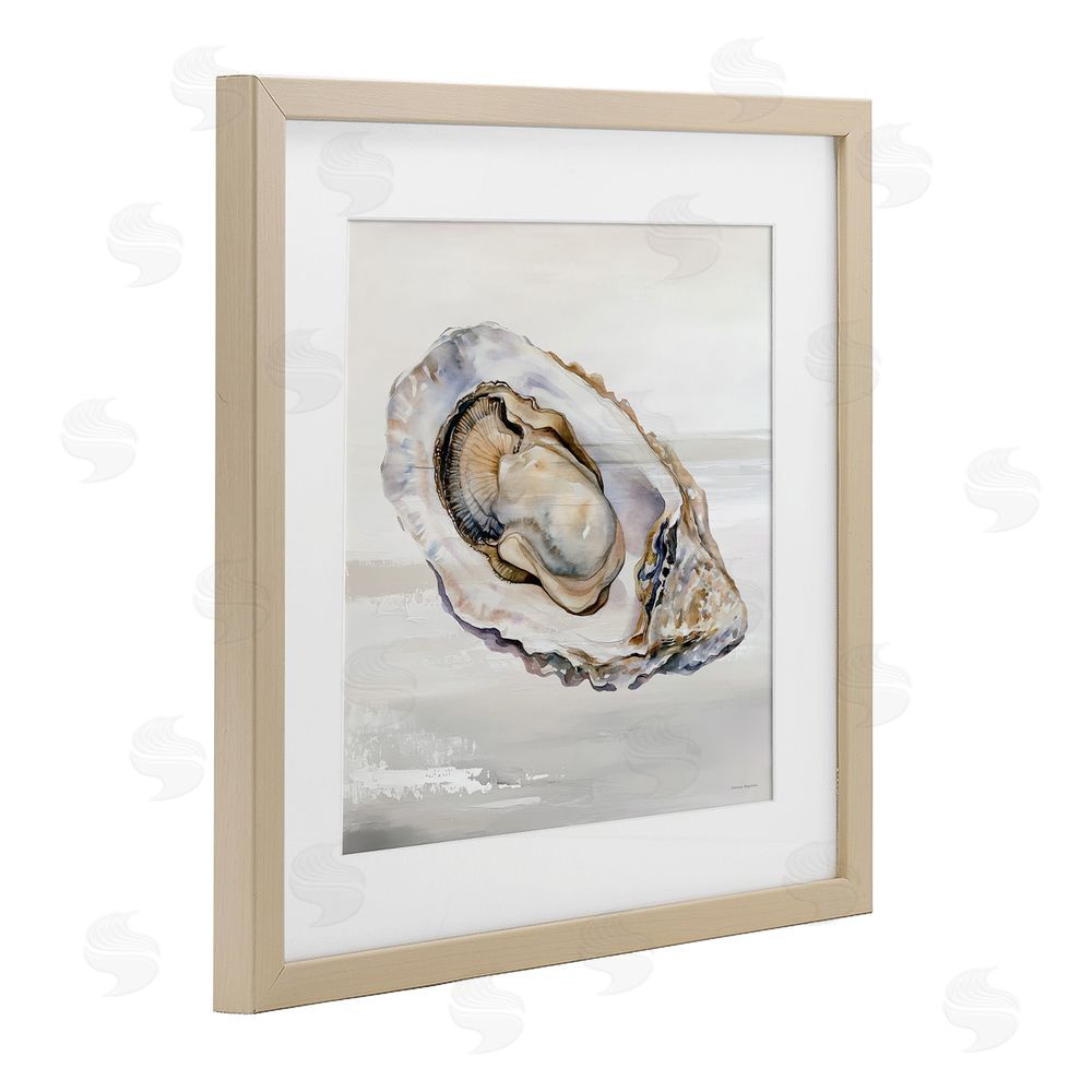 Svetlana Aleynikova Oceanic Oyster in Neutrals Brown Framed Print Under Glass Wall Art