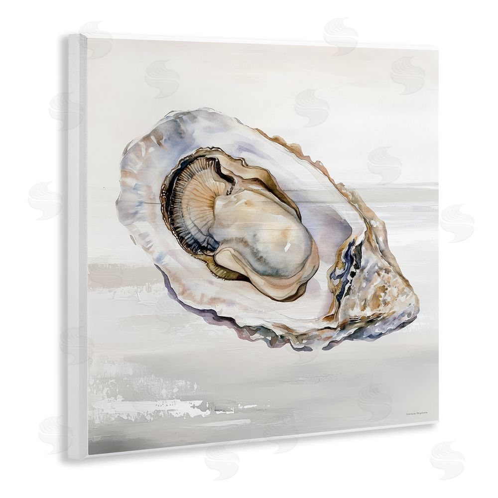 Svetlana Aleynikova Oceanic Oyster in Neutrals Wooden Wall Plaque Art Print