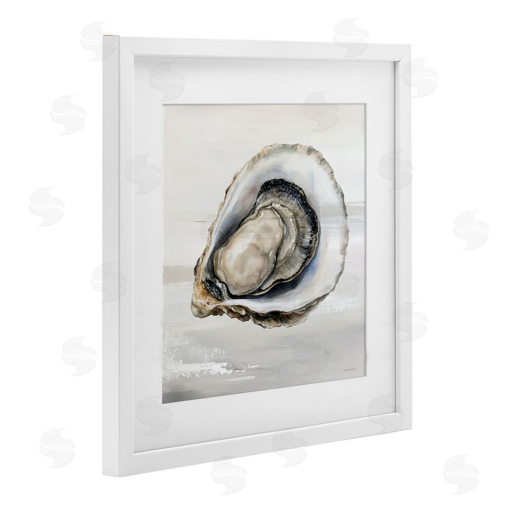 Svetlana Aleynikova Lonely Oyster Shell White Framed Print Under Glass Wall Art