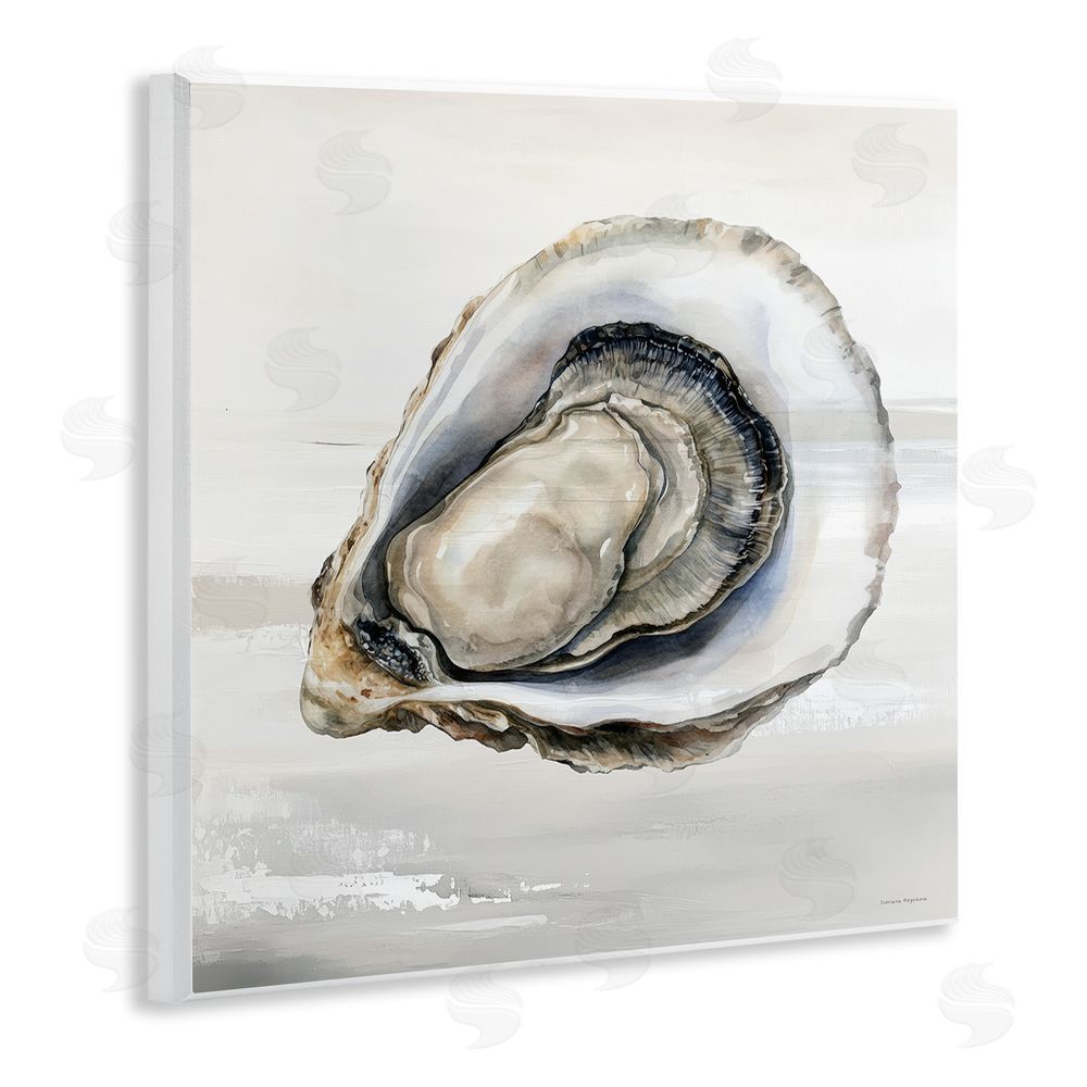 Svetlana Aleynikova Lonely Oyster Shell Wooden Wall Plaque Art Print