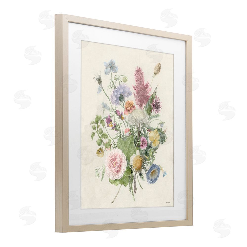 Amber Sterling Botanical Gathering Cluster Brown Framed Print Under Glass Wall Art