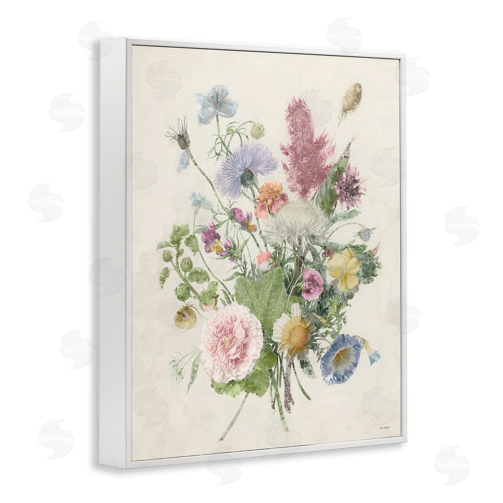 Amber Sterling Botanical Gathering Cluster White Framed Giclee Wall Art Print